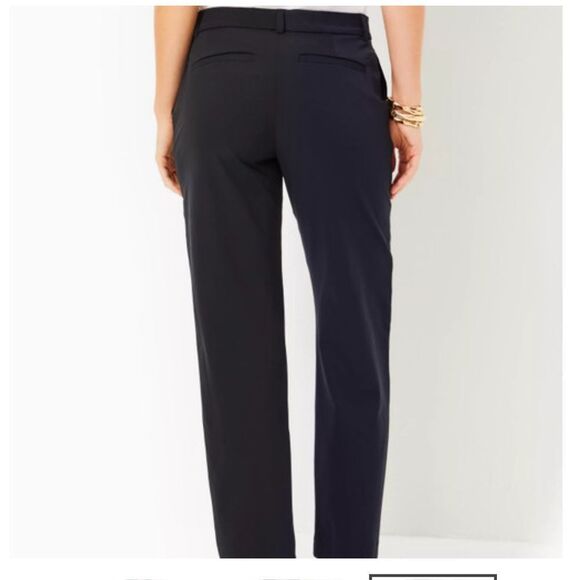 🔥 Lilly Pulitzer travel trouser upf 50+ Black Chinos Sz 2 New - Picture 12 of 13